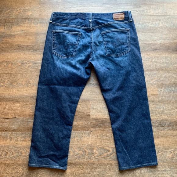 AG Adriano Goldschmied Men's Size 38 The Geffen Slouchy Slim Dark Wash Jeans - Picture 5 of 9